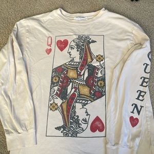 Free People Queen of Hearts Long sleeve tshirt